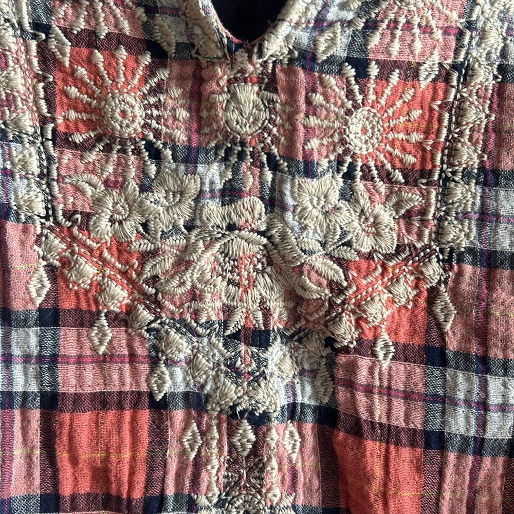 Johnny Was Red and Blue Embroidered Blouse - Picture 10 of 11